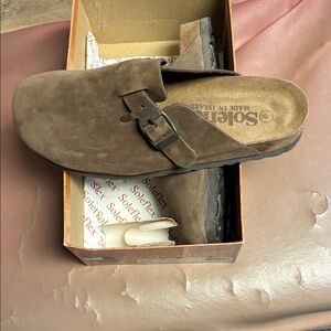 Women's Brown Suede Mules